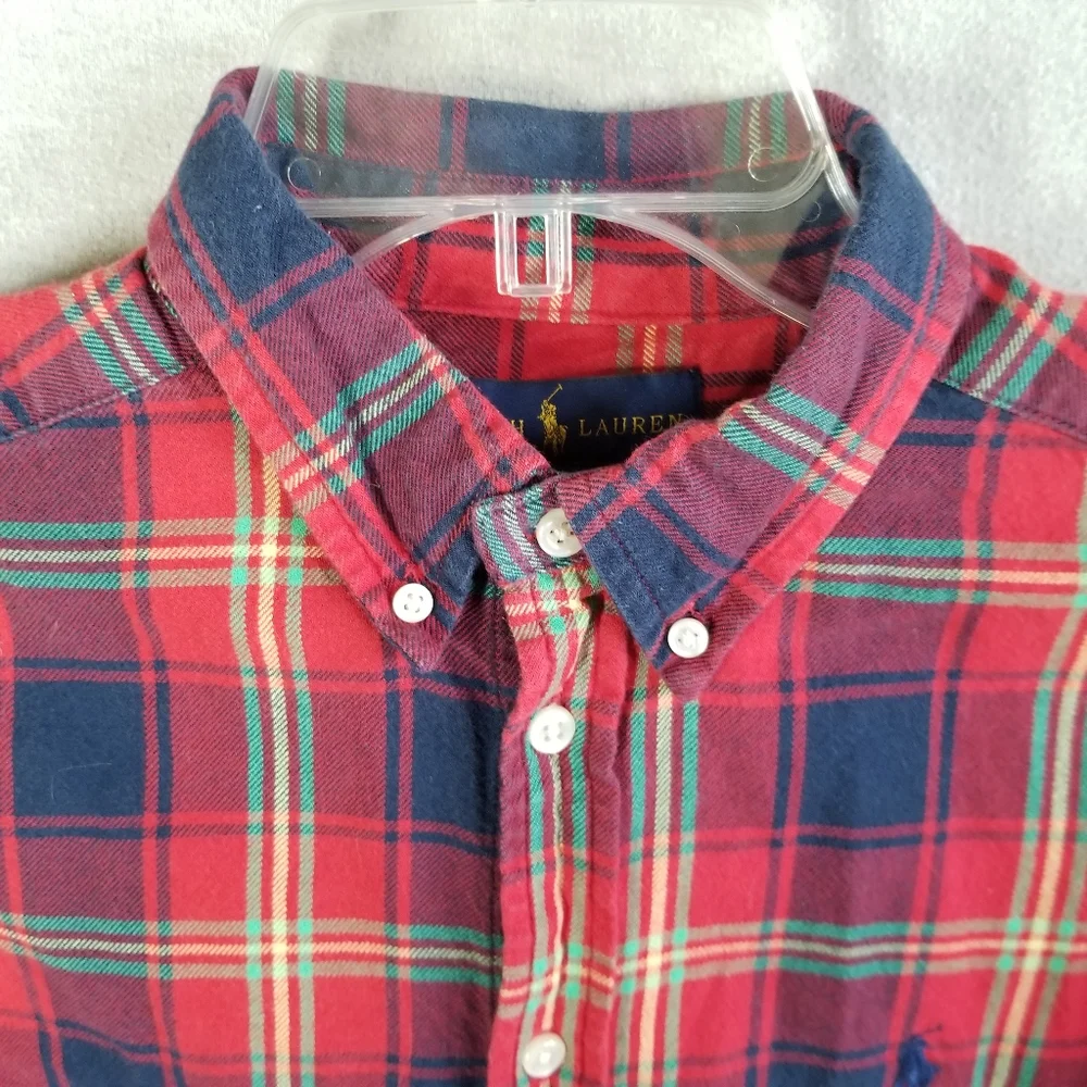 Ralph‎ Lauren Shirt Boys L (14-16) Multicolored Long Sleeve Button Down Kids